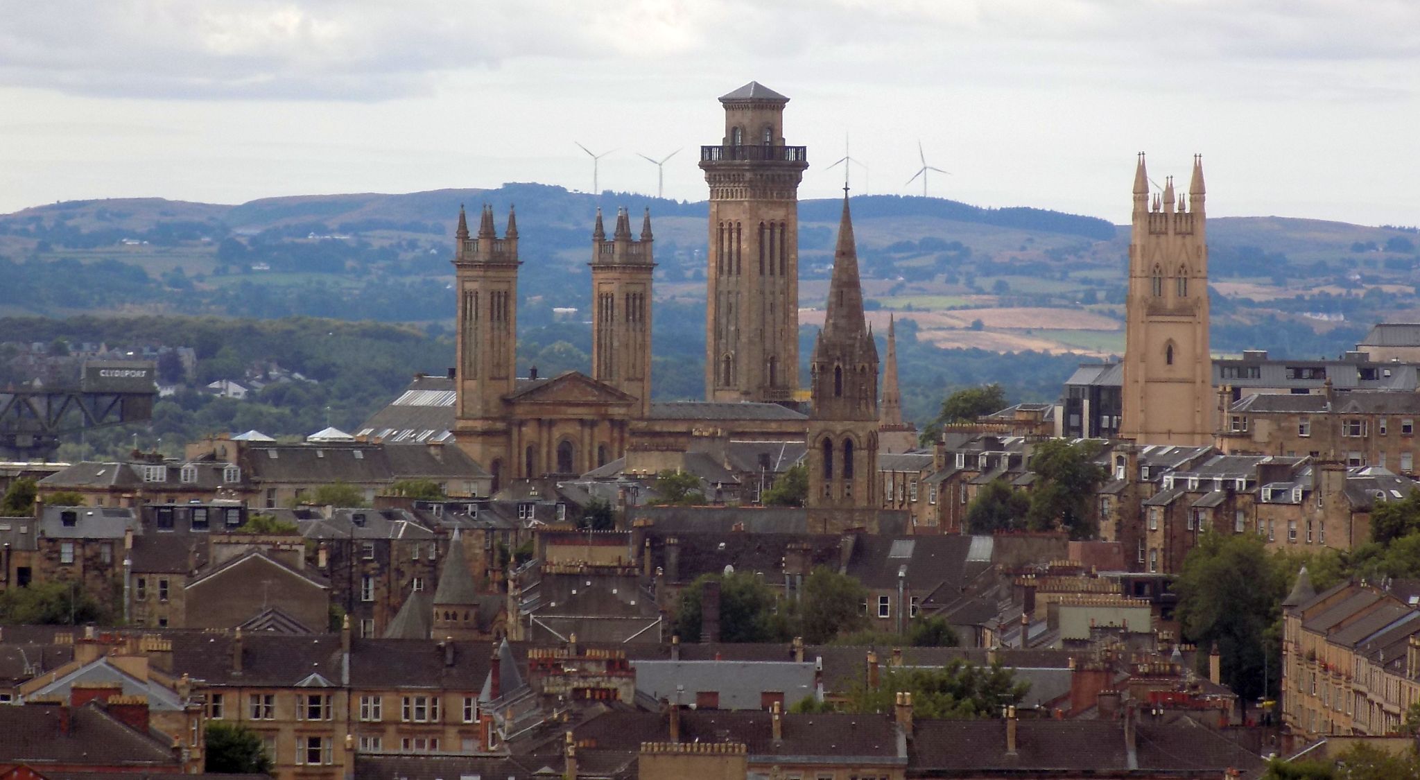 Towers of Trinity College from the viewpoint in Claypits Nature & Wildlife Reserve