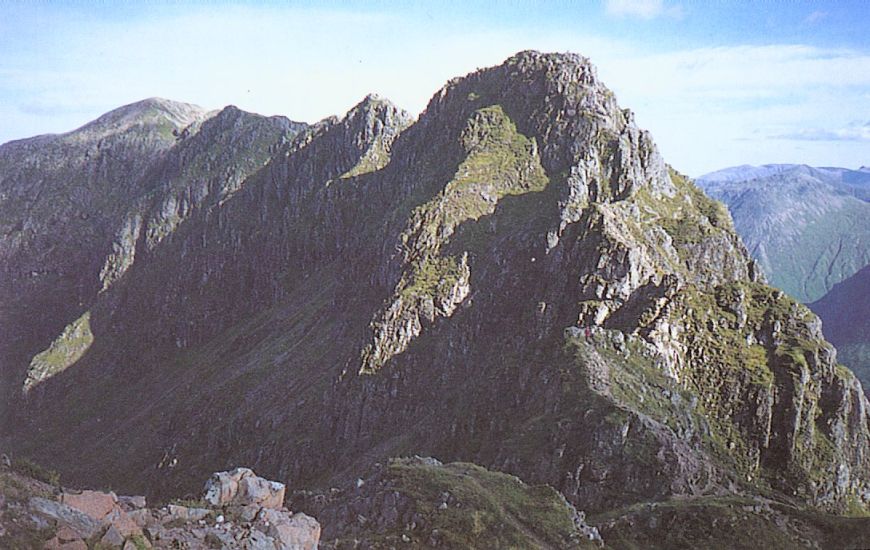 Aonach Eagach Ridge in Glencoe in the Highlands of Scotland