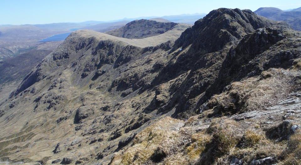 Aonach Eagach Ridge in Glencoe in the Highlands of Scotland