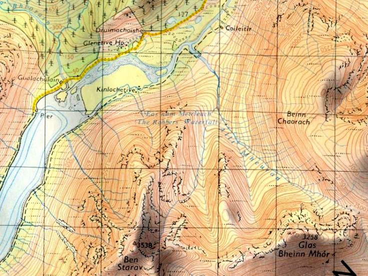 Map for Ben Starav in Glen Etive