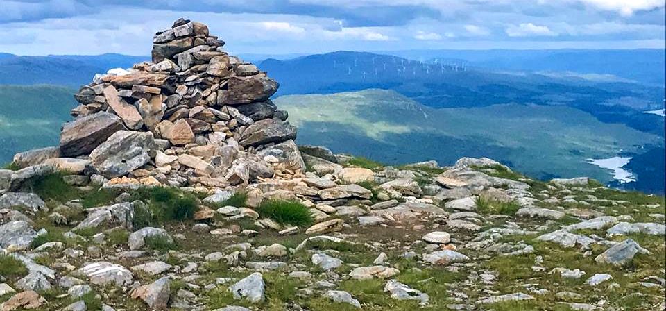 Summit cairn on Gairich in Knoydart