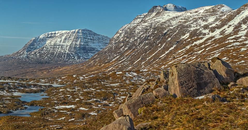 Beinn Alligin and Beinn Dearg in NW Highlands of Scotland