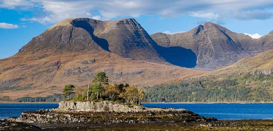 Beinn Alligin across Loch Torridon in NW Highlands of Scotland