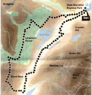 Route Map of Kelly Cut Walk in the Clyde Muirshiel Regional Park