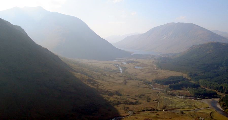 Ben Starav and Beinn Trilleachan on ascent of Stob Dubh