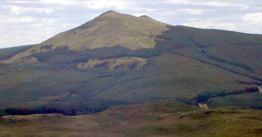 Meikle Bin in the Campsie Fells from Fintry Hills