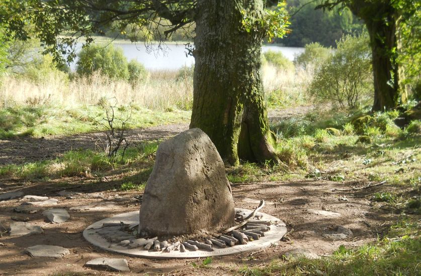 The Fire Memorial at Craigallien Loch