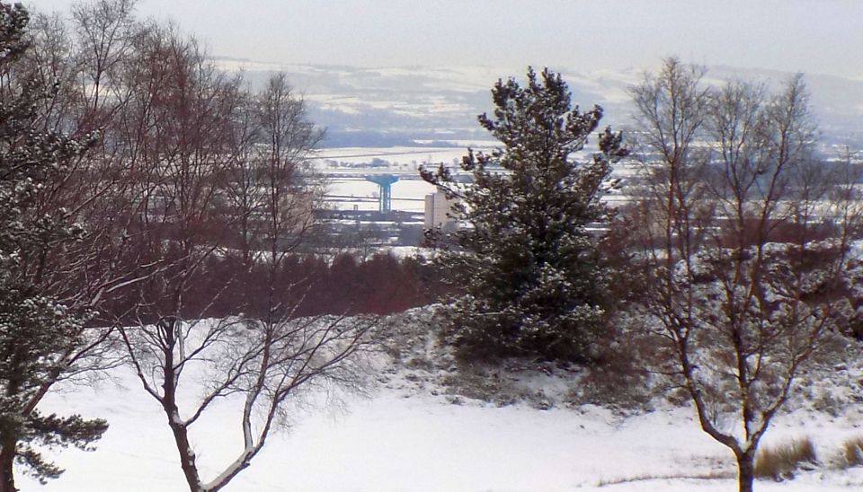 Tritan Crane and Clydebank from Windyhill Golf Course