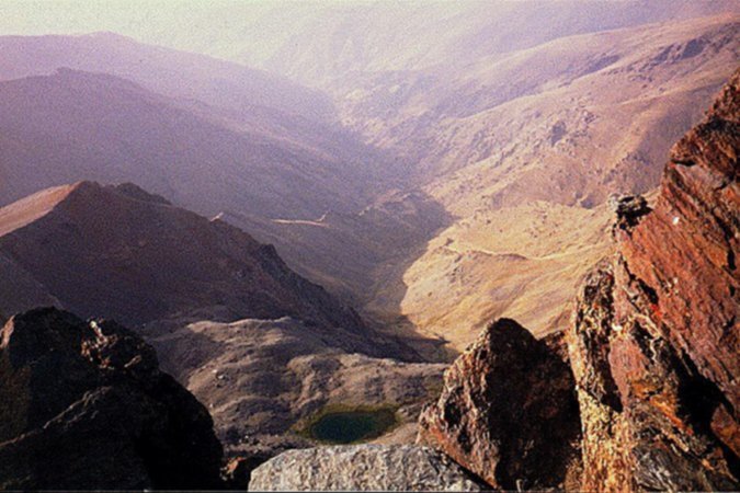 View from Mulhacen in the Sierra Nevada in Southern Spain