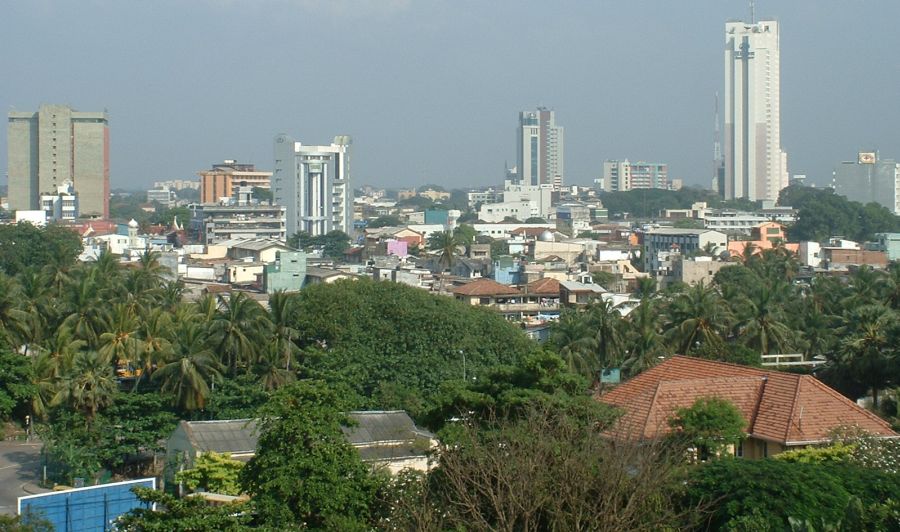 High-rise buildings in Colombo - capital city of Sri Lanka