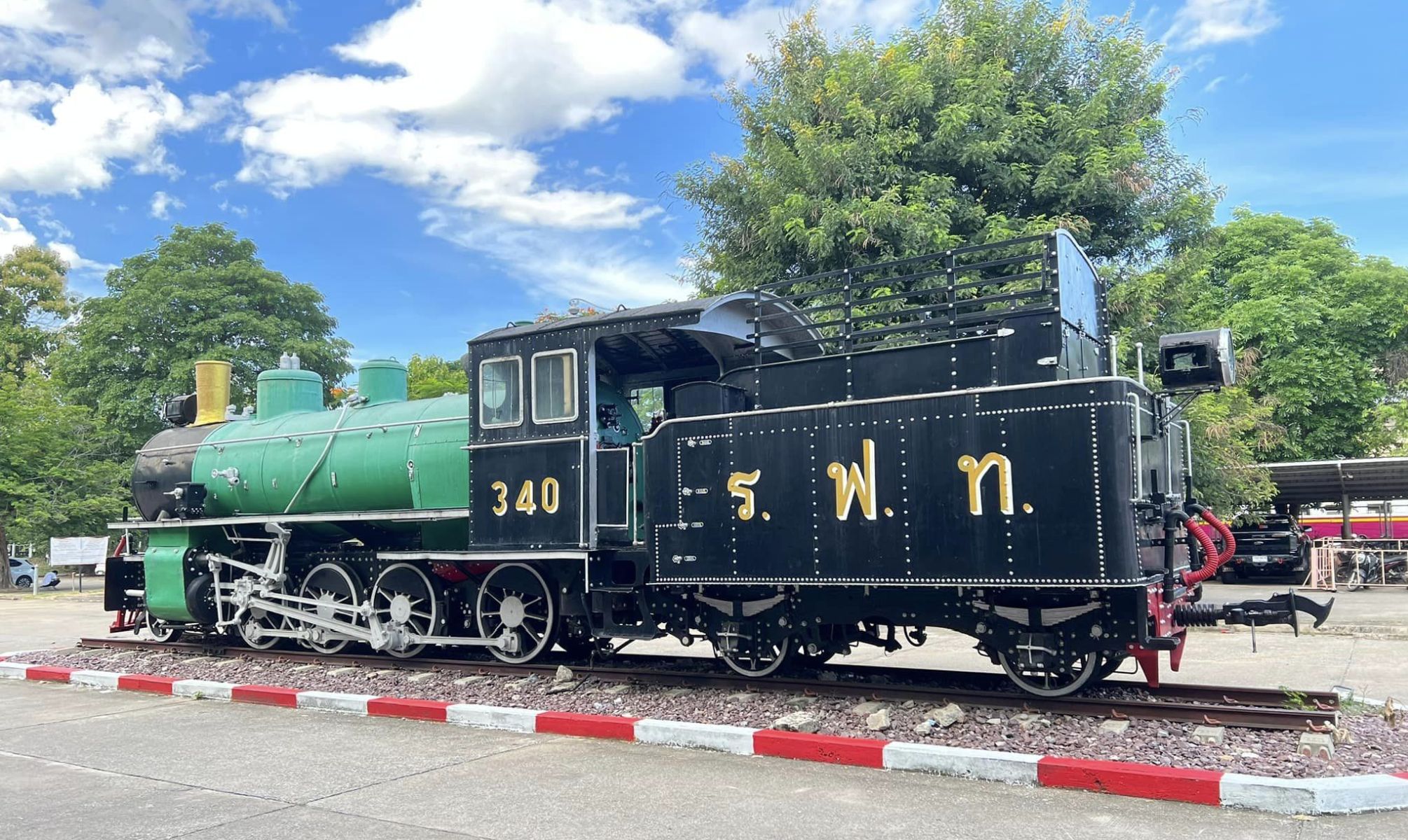 Old steam locomotive in Chiang Mai in northern Thailand