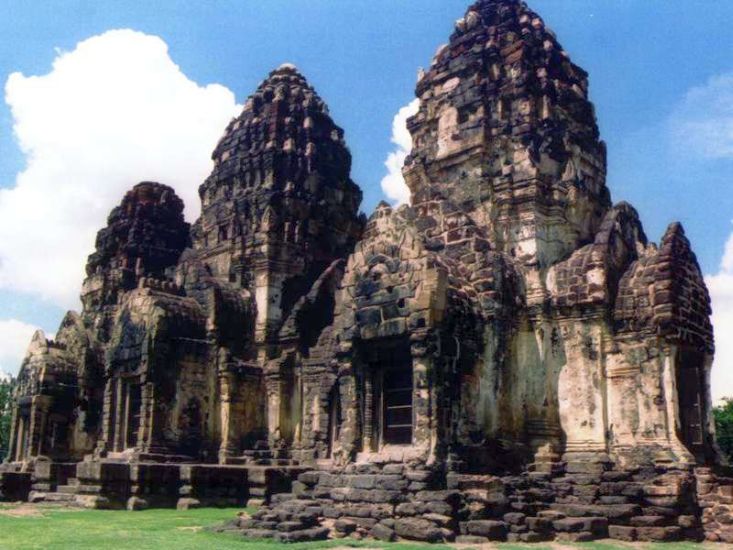 Phra Prang Sam Yot at Lopburi in Northern Thailand