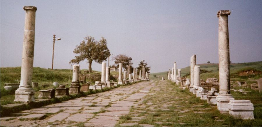 Acropolis of the ancient city of Pergamum at Bergama in Turkey