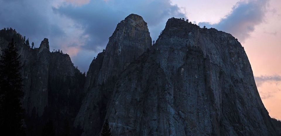 Cathedral Rock and Spire in Yosemite Valley