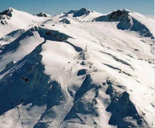 Ski Runs on Mount Parnassus in mainland Greece