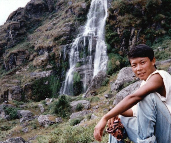 Waterfall in the Ganesh Himal region of the Nepal Himalaya