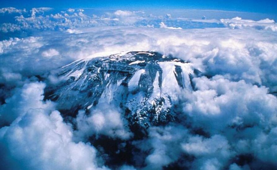 Aerial view of Mount Kilimanjaro